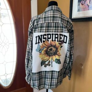 Upcycled inspired flannel